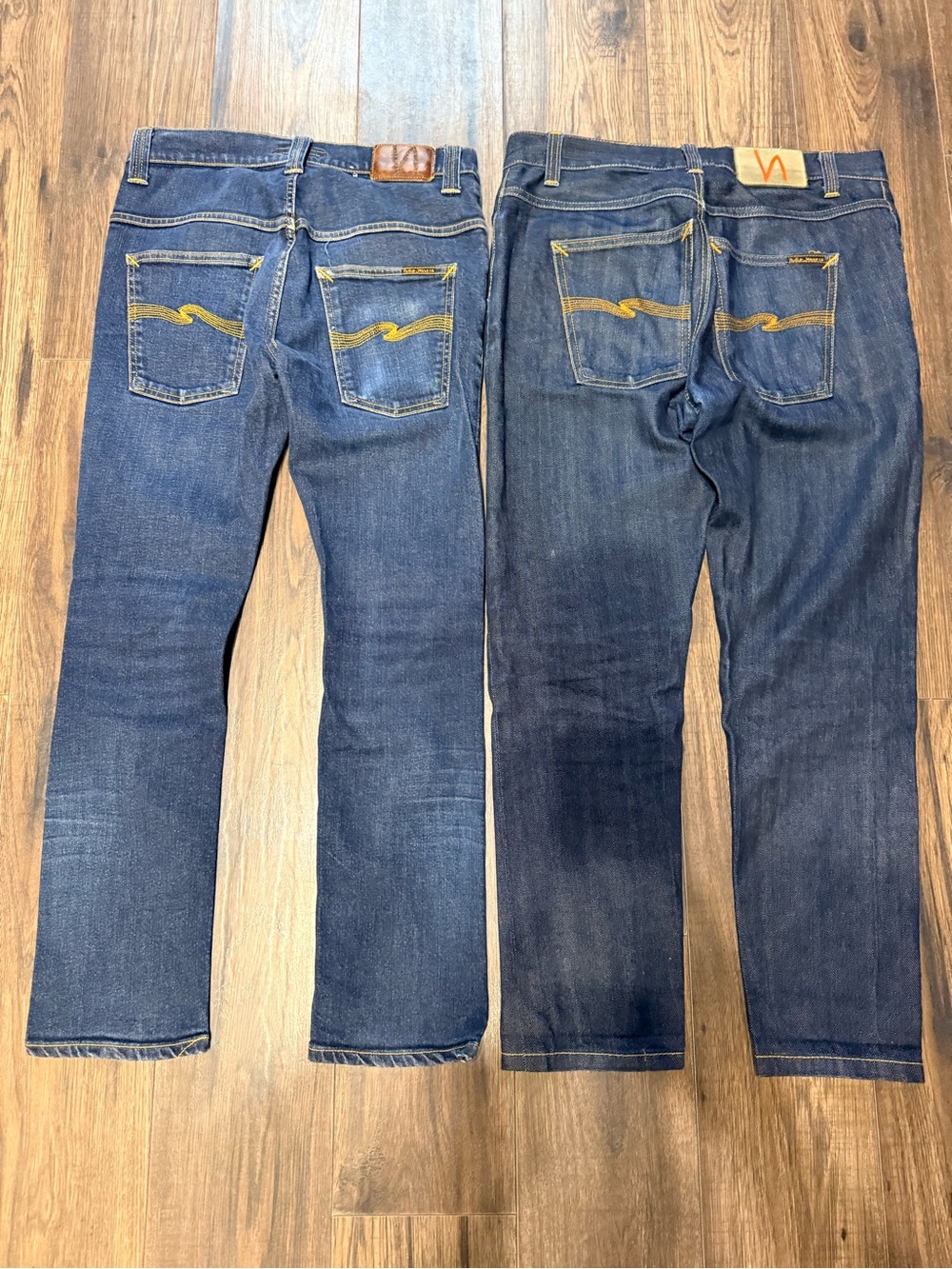 2/$70 Bundle Nudie Jeans Men’s Slim & Straight Jeans with Yellow Stitch